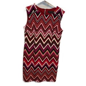 Karin Stevens Chevron Sleeveless Dress